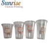 High quality disposable 12oz, 16oz, 20oz, 24oz PET plastic cups for cold drink cups with dome lid or flat lid
