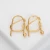 Import High Quality Gold Plating Geometric Irregular Stud Earrings Statement Personalized Metal Wire Crossed Stud Earrings from China