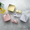 High Quality Gold Shiny Mirror Box Surface Contact Lenses Accessories Lens Case with Tweezers
