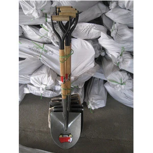 High quality heavy duty spade and shovel with Wooden Handle S525-3D