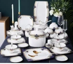 high quality new design hot selling bone china dinnerware sets spoon plate bowl  tableware set