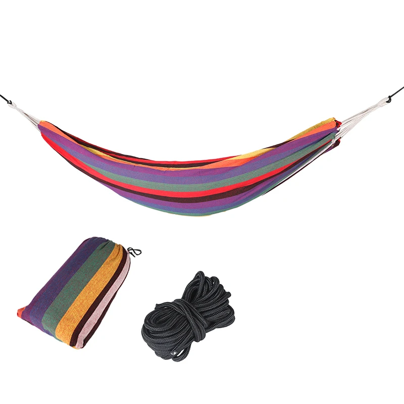 High Quality Outdoors Portable Camping Hammock Canvas Wholesale Folding Hanging Hammock
