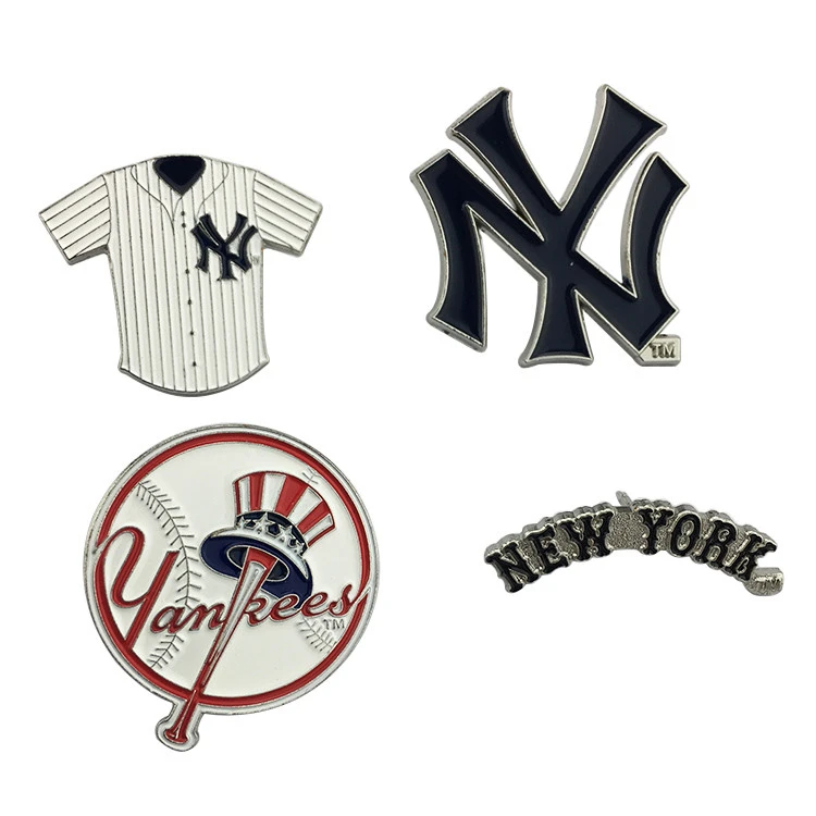 High quality souvenir football club custom baseball logo evolution 4 pin set