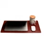 High Quality Waterproof Black Computer Desk Mat Custom Waterproof Leather Table Mat Placemat