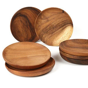 High Quality Wholesale Round Acacia Wooden Plate