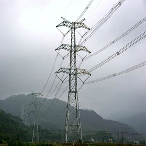 high voltage power transmission tube tower of iron structure