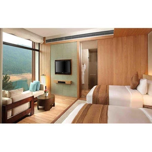 HO-924 Natural Wood Veneer Modern 5 Star Hotel Bedroom Furniture