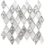 Import Home decorate rhomboid diamond shaped crystal glass mosaic tile mix stone mosaic tile for kitchen backsplash wall tile from China