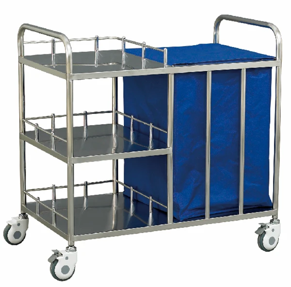 Hospital Waste Cleaning Cart Medical Dressing Trolley