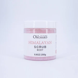 Hot sale 250g Pink Himalayan salt scrub Organic Whitening Mineral Facial Exfoliating Scrub