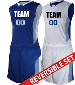 Hot sale cheap reversible basketball jersey uniform with numbers