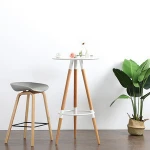 HOT SALE Contemporary Industrial Bar Furniture Set Wooden Bar Table