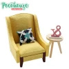 Hot sale DIY wooden mini village dollhouse 1 18 scale miniature furniture chair sofa toy
