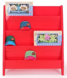 Hot sale nursery school  solid bookshelf for kids