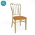 Import Hot Sale Orange Velvet Upholstered Gold Painting  Aluminum  Hotel Banquet Wedding Napoleon Chair from China