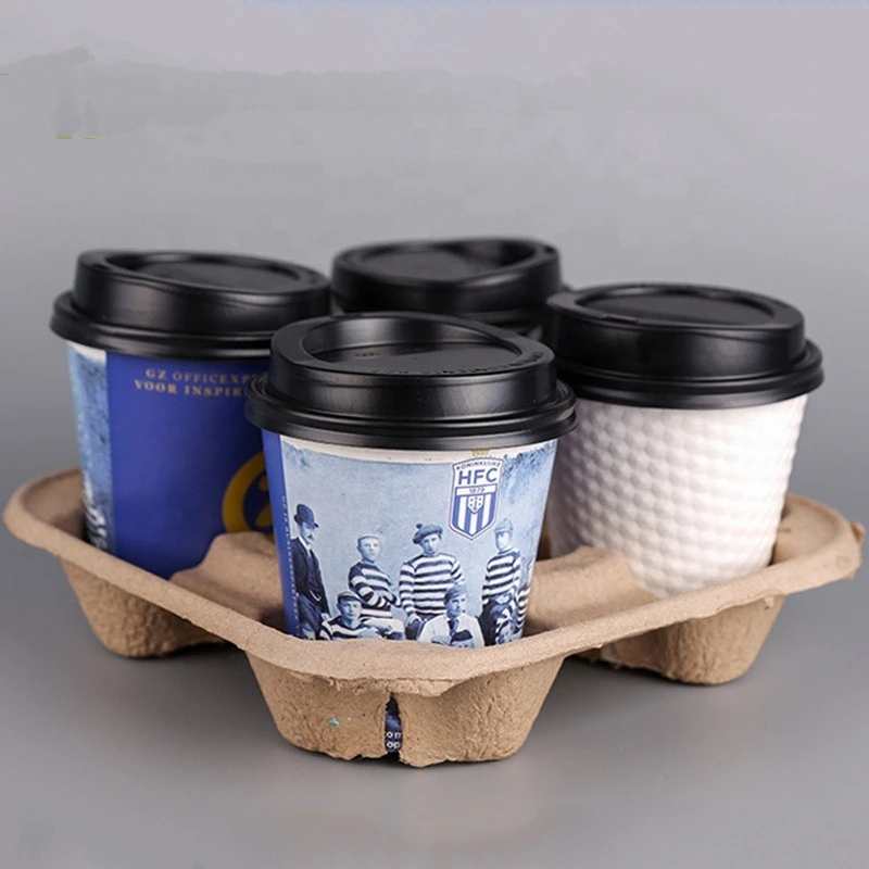 Hot Sale Recyclable Food Grade Coffee Cup Holder Tray