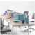 Import hot sale tempered glass staff desk workstation and partition from China