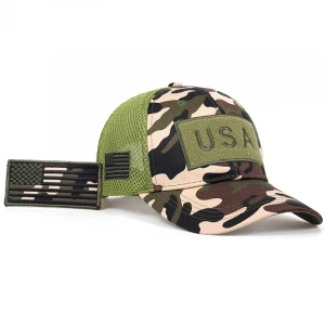 Hot sale USA flag hat american flag cap embroidery baseball cap mesh cap