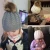 Import Hot Sale Women Girl Winter Warm Pom Pom Beanie Wool Cap Knitted Mom and baby Hats from China