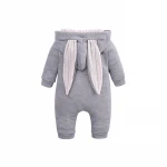 Hot selling long sleeve romper fashion big ears rabbit design baby clothes cotton cute Baby+Rompers