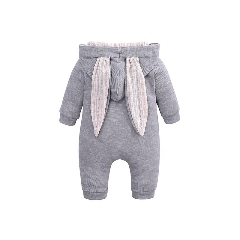 Hot selling long sleeve romper fashion big ears rabbit design baby clothes cotton cute Baby+Rompers