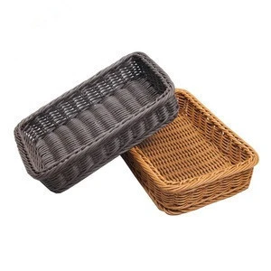 Hot Selling rattan raw material Indonesia plastic bread basket