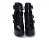 Hot Women Platform Lace Up Block High Heels Riding Ankle Boots Casual Shoes