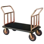 Hotel Rose golden color Bellman's four wheels lobby  hand baggage trolley luggage trolley cart