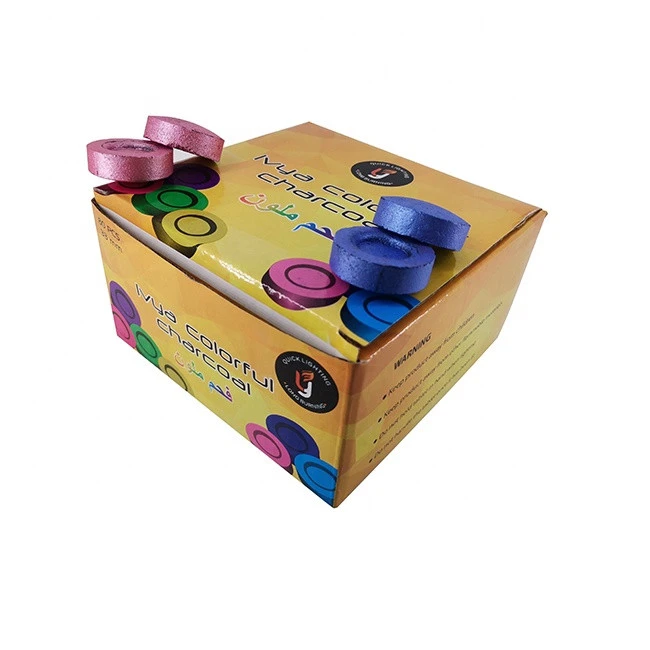 HQRM3380  HongQiang Wholesale Colorful Round Charcoal for Incense Hookah
