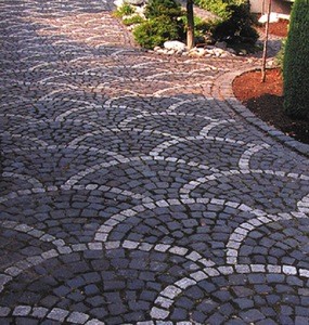 HZM082 Fan shape recyle DIY pavement cheap driveway paving stone/granite paving stone, paving stone