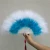 Import IEF-51Beautiful Wine red high quality fluffy feather hand fan dance stage wedding party Goose feather fan decoration from China