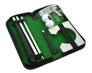 Indoor and travel golf putting practice portable putting gift set