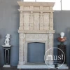 indoor hand carving victorian marble fireplace