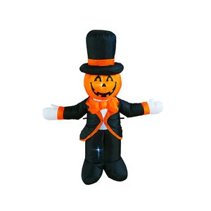 Inflatable Gentleman Pumpkin Man Halloween Holiday Advertising Outdoor Decorations