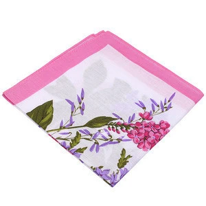 INTERWELL BXP01 Flower Design Handkerchief For Ladies