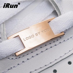 iRun Easy Wear Fashion Blank Shoes Charm Decoration Custom High Quality Polished Shiny Gold Metal Shoelace With Strict QC Team