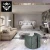Import Italian Design Villa Masteroom Bed White Double Leather Beds Luxurious Bed Frame Big Headboard Luxury Bedroom Funiture from China
