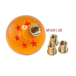 JDM Dragon Ball Crystal Gear shift knob ball With 3 Adapters and Car Strap,Fits Most Car Gearshifts