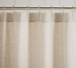 Jonsun 100% linen ruffle shower curtain home goods shower curtains