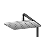 JOYEE Bathroom accessories shower set thermostatic square wall mounted rainfall bath shower faucet with hand shower