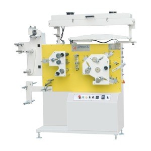 (JR-1531) 4 Colors Satin Ribbon Label Printing Machine / Flexo Fabric Label Printing Machine for Nylon Taffeta, Cotton Tape