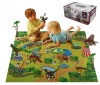 juguetes al por mayor de  dinosaurio non-woven mat play set kids toy with PVC dinosaur model