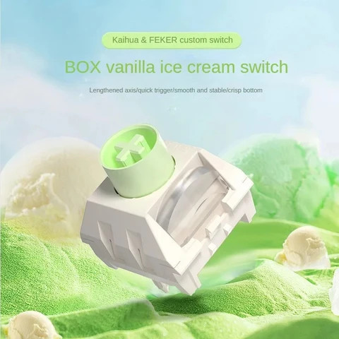 Buy Kailh Box Vanilla Ice Cream Pro Switch Full Pom Keyboard Quick ...