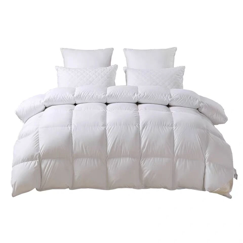 Kexin Queen Size Luxury Goose Down Comforter With High Quality 100% Cotton Cover Hotel Home Down Insert