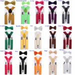 Kids Suspenders with Bowtie Children Bow Tie Set Boys Braces Girls Adjustable Suspenders Baby Wedding Ties Accessory