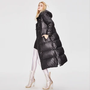 korean style a hooded down jacket a cotton-padded jacket coat winter women long padded down coat
