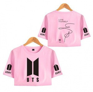 bts t shirt crop top