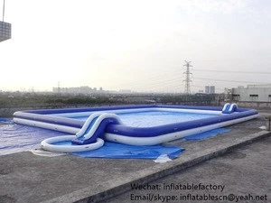 KWP027 cheap wholesale Giant blue +white Inflatable swimming pool for sale