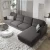 Import L shape sofa modern new design fabric sectional couch living room sofa set with chaise sofa from China