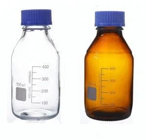 Lab 250ml Borosilicate Glass Reagent Bottle With Screw Cap